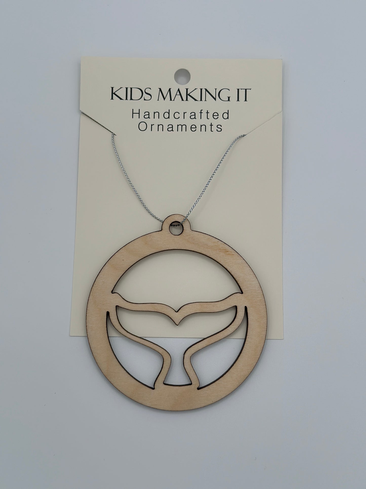 Wooden Whale Tail Ornament