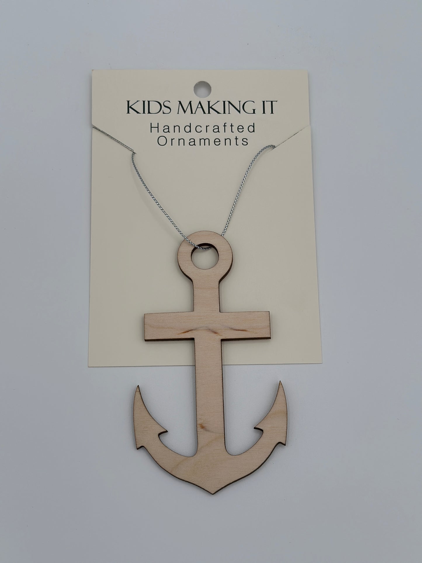 Wooden Anchor Ornament