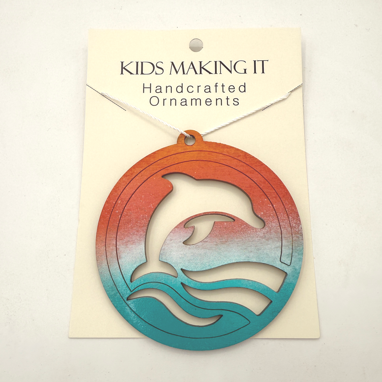 Wooden Dolphin Ornament