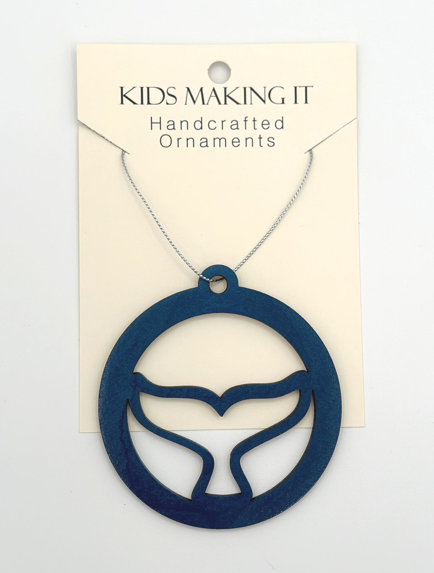 Wooden Whale Tail Ornament