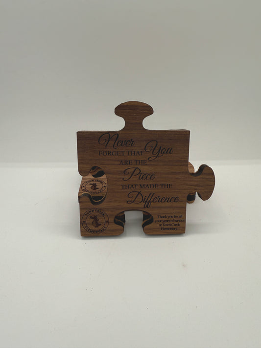 Personalized Walnut Puzzle Coasters - Set of 4