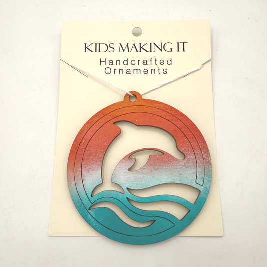 Wooden Dolphin Ornament